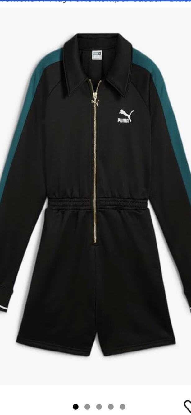 PUMA Retro-Inspired Sporty Track Vibe Athlete Camping Hiking Romper Size L NWT